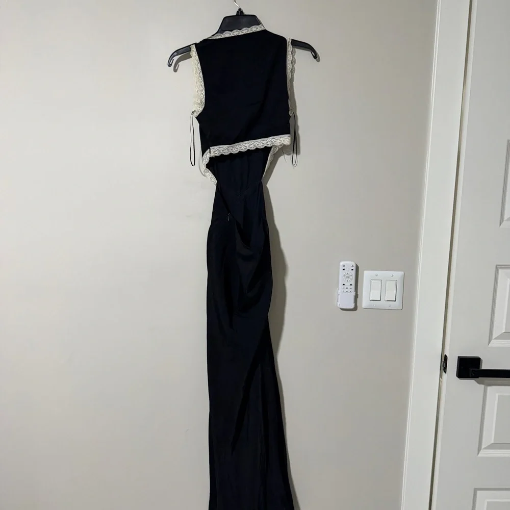 Princess Polly Keila Maxi Black Dress Size 2 - Picture 4 of 5